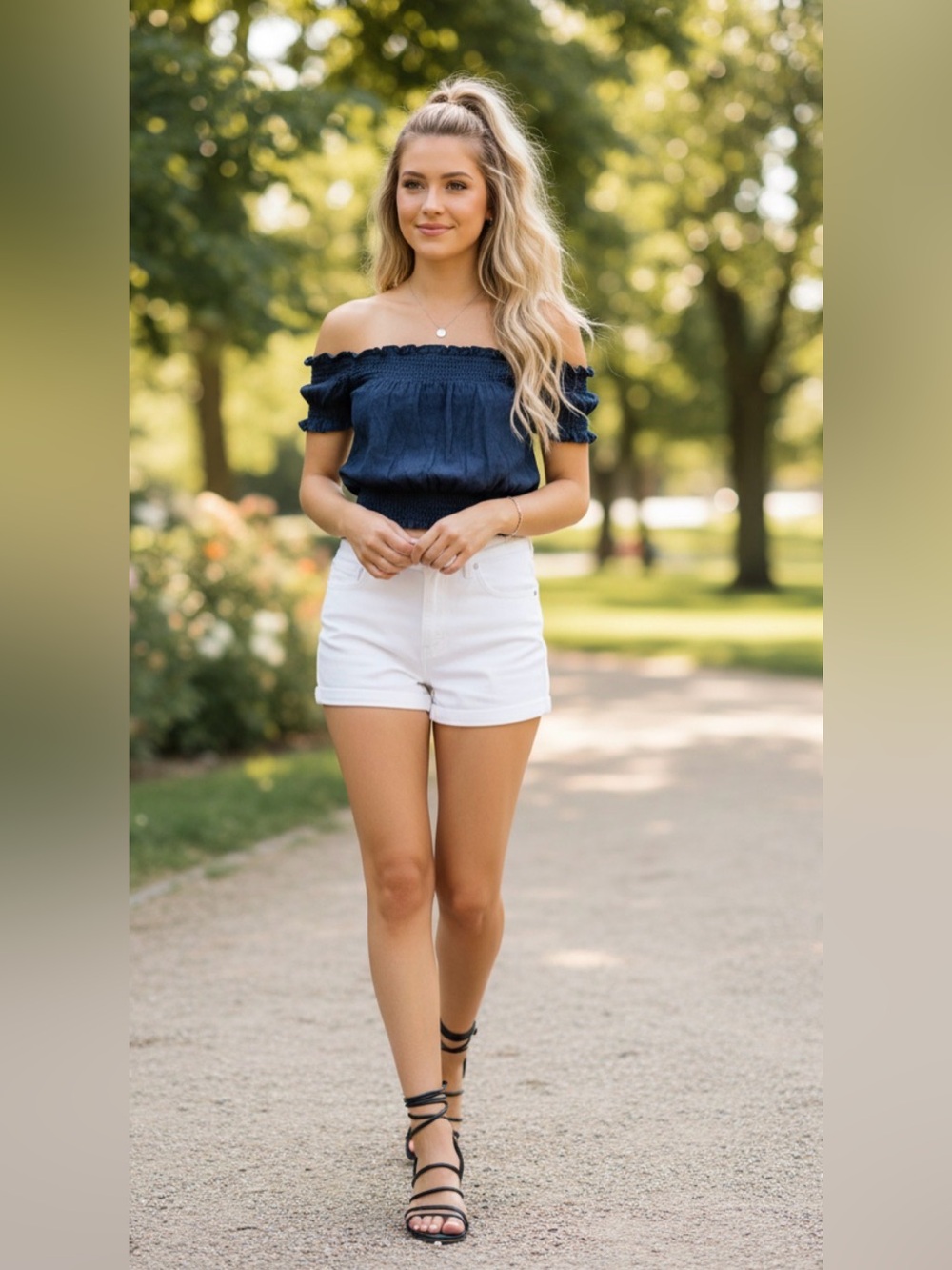 DYNAMITE Off Shoulder Top